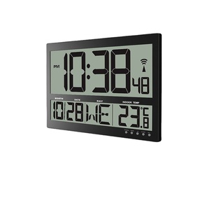 Orologio da parete digitale LCD a grande schermo orologio a temperatura con orologio radiocomandato - Product Image 2