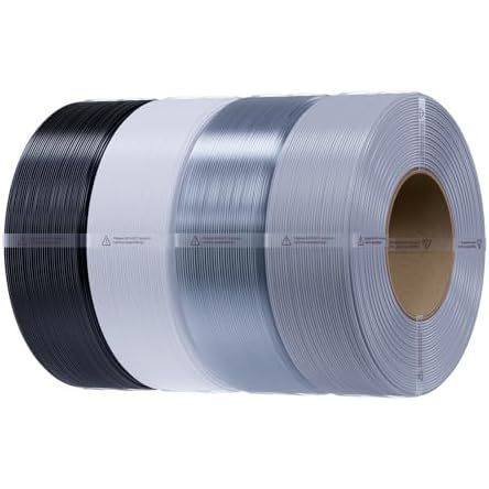 4 x 1 kg (noir, blanc, gris et transparent)