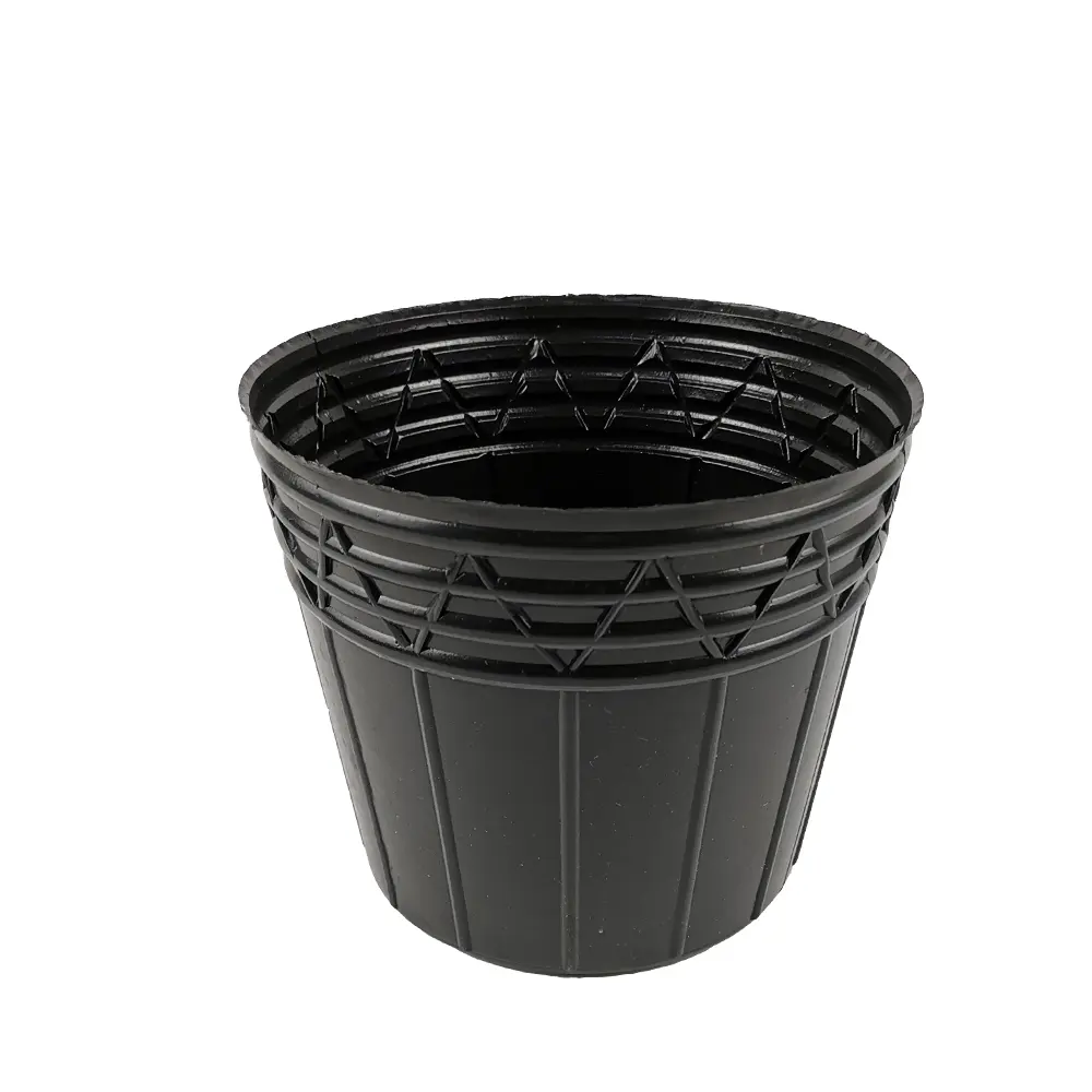 Vaso plástico macio para nutrição, vaso de plástico preto para plantas de carpintaria