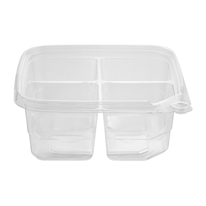 Thiết kế tuyệt vời làm xáo trộn rõ ràng bao bì Grab-N-Go Snack hộp-4 ngăn vuông thực phẩm container với khóa an toàn - Product Image 3