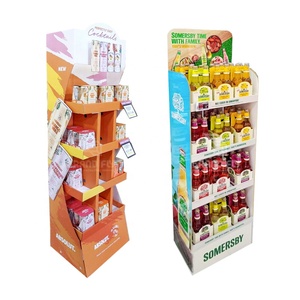Tùy chỉnh đồ uống hiển thị các tông đứng siêu thị bán lẻ nước ép trái cây uống hiển thị đứng gấp nếp giấy kệ trưng bày - Product Image 2
