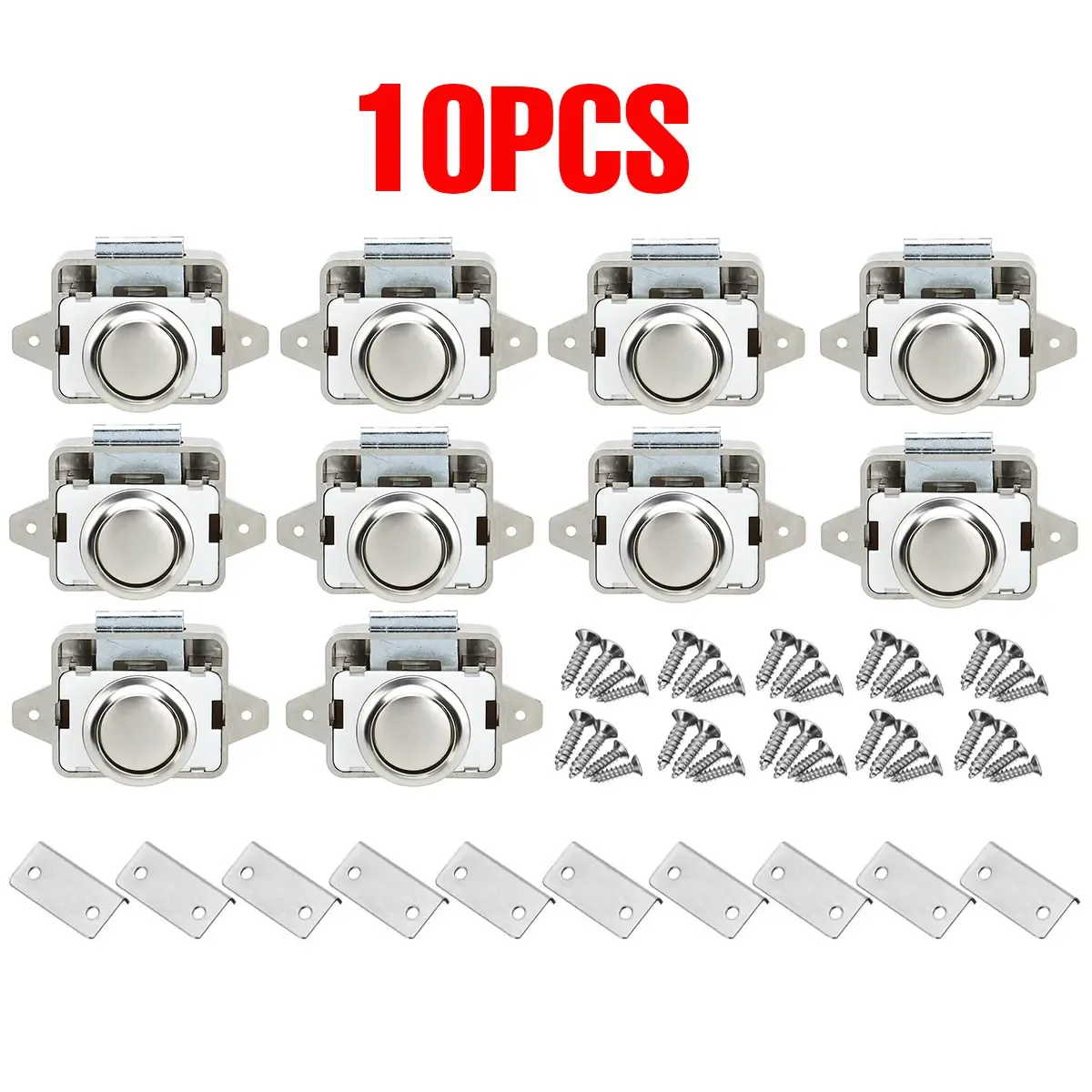 10PCS Chrome