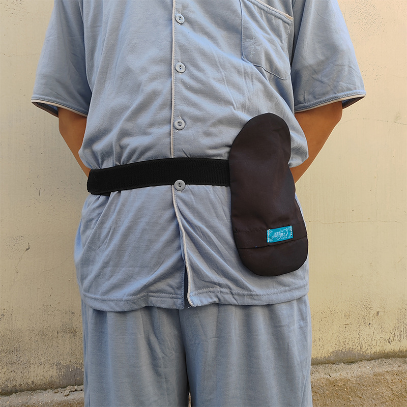 Bolsa de ostomía negra mejorada con cinturón