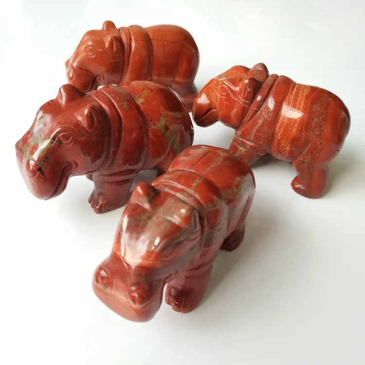Thanksgiving decoration gifts gemstone crystal animal figurines carved red jasper carving crystals healing stones