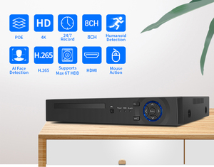 Xmeye VMS 4K 4CH POE NVR for 8MP POE NVR Network Video <strong>Recorder</strong> Audio 4K <strong>Input</strong> <strong>Output</strong> Surveillance Video <strong>Recorder</strong> Face POE NVR - Product Image 1
