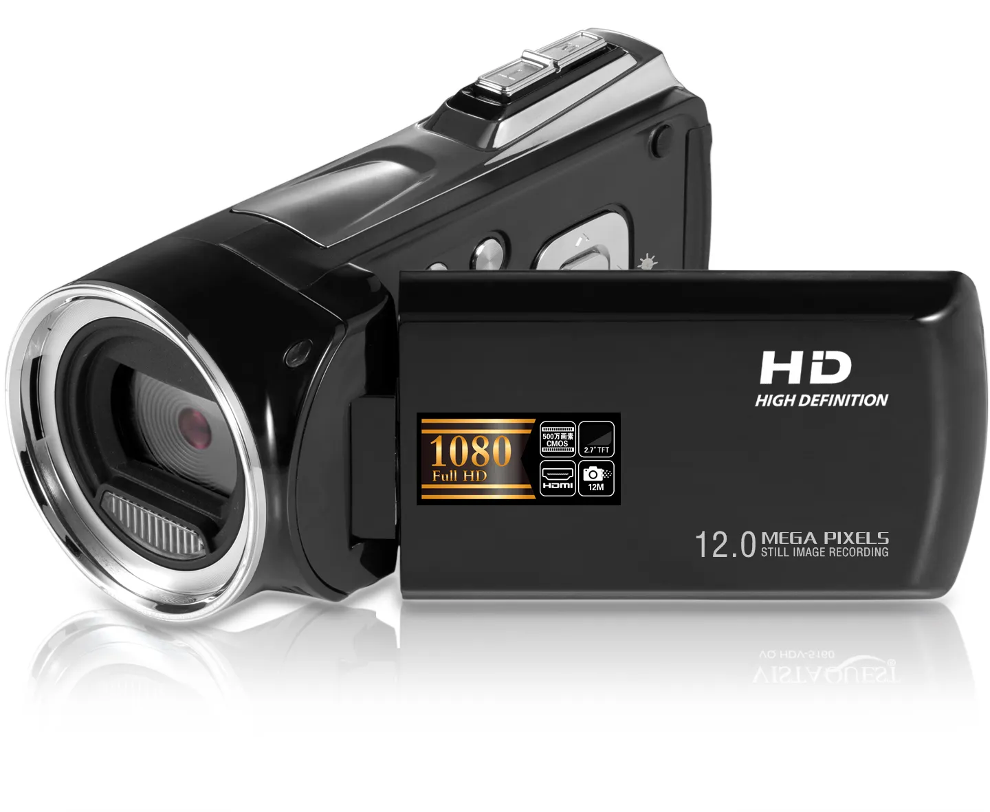 HD 1080P Handheld 270 Grados Pantalla giratoria Videocámara digital Videocámara