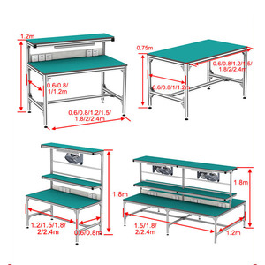 Endüstriyel alüminyum profil tezgah mekaniği çalışma masası raf ağır tezgah tablosu ile elektronik çalışma masası - Product Image 2