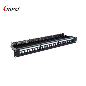 High-Performance 24-Port Cat5e Unshielded <strong>Patch</strong> <strong>Panel</strong> for Office/SMB Networks Tool-Free Installation Metal Rack Mount Easy