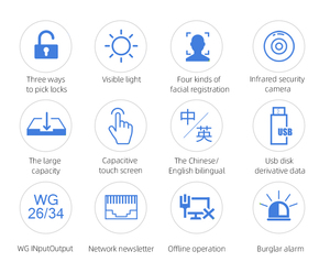 <strong>Wifi</strong> Dynamic Face Recognition Time Attendance Access Control IR Temperature Measurement and Face Recognition Camera Touch Screen - Product Image 3