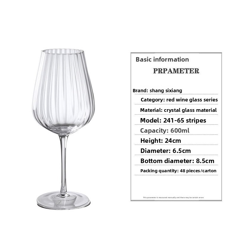 Tasse en cristal rayé de 600 ml