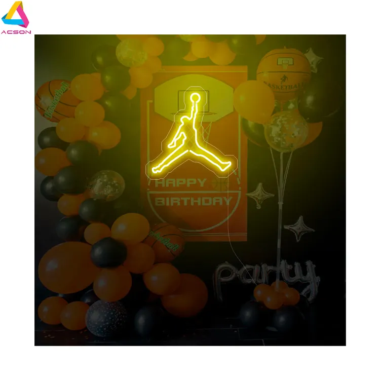 Jumpman LED NEON SIGN Dropshipping Lampu Rgb Neon Ramah Lingkungan Kualitas Tinggi Tanda Kustom