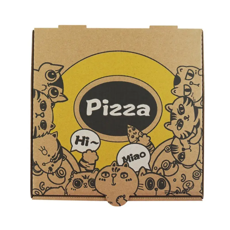 Hình Dạng Tùy Chỉnh Hình Chữ Nhật Màu Hồng Cách Điện Lát Duy Nhất Bánh Pizza Hộp Bao Bì Bánh Pizza Hộp