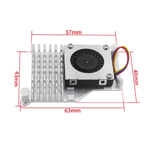 Raspberry Pi 5 enfriador activo disipador de calor de aluminio PWM ventilador ajustable de velocidad negro plata azul radiador de refrigeración para RPI 5 Pi5 - Product Image 4