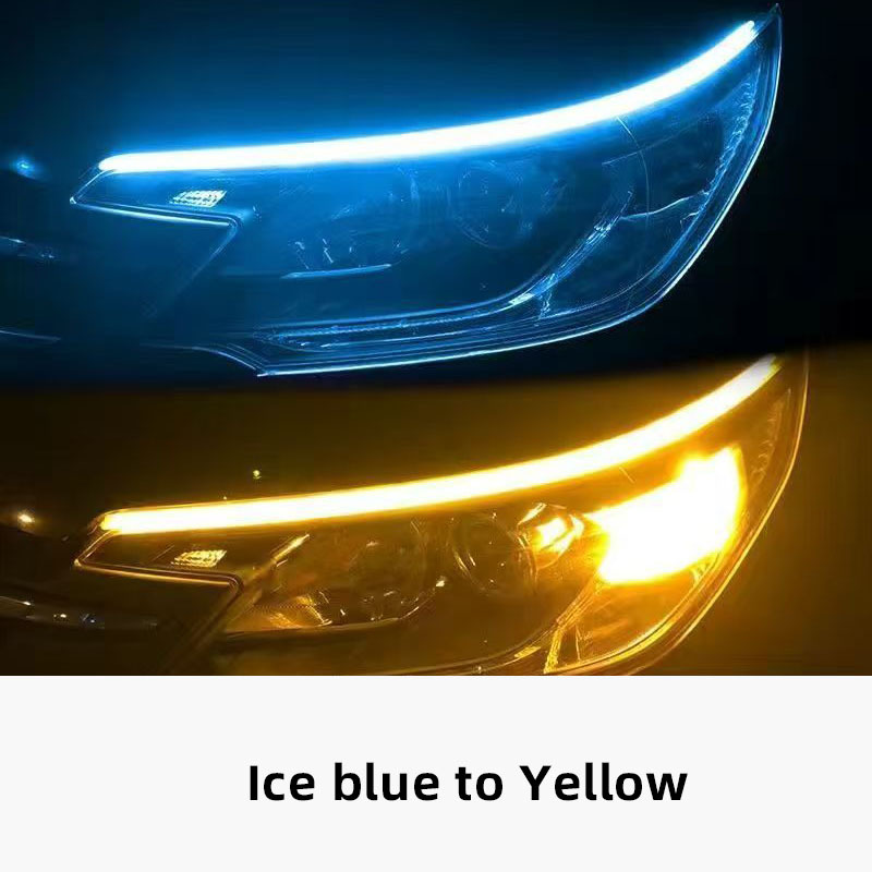 Bleu glacier à jaune