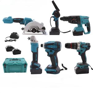 แบตเตอรี่ลิเธียม Li-ion 6ใน1กล่องพลาสติกไร้สายไร้แปรงถ่านชุดเครื่องมือคอมโบ - Product Image 6
