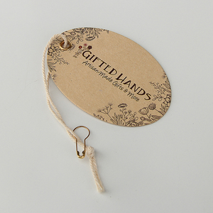 Diseño de logotipo, marca personalizada, etiquetas oscilantes, ropa, ropa, etiquetas colgantes con cuerda - Product Image 1