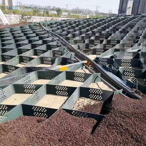 室外塑料HDPE土工格室，用于土壤稳定挡土墙和车道砾石格栅保护壁虎施工 - Product Image 1