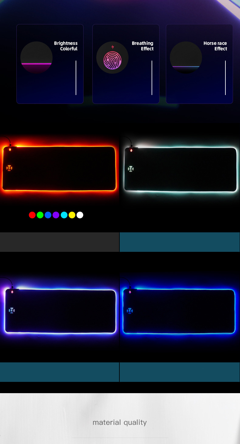 FDT High Quality RGB Mouse Pad New Technology Economic RGB Gaming Mouse Pad