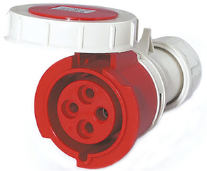 AJCEE 3H 380V IP67 32A 4Pin 3P + E สีแดง CEE/IEC603902ซ็อกเก็ตไฟอุตสาหกรรม - Product Image 1