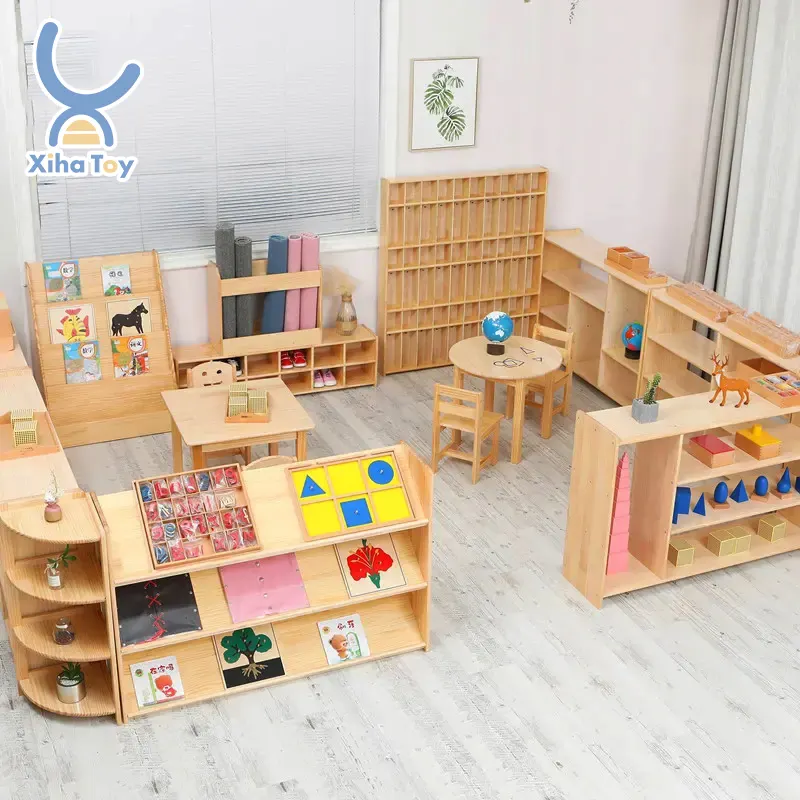 XIHA Montessori çocuk kreş okul öncesi mobilya anaokulu merkezi sandalye ve anaokulu masası seti için sınıf mobilyası