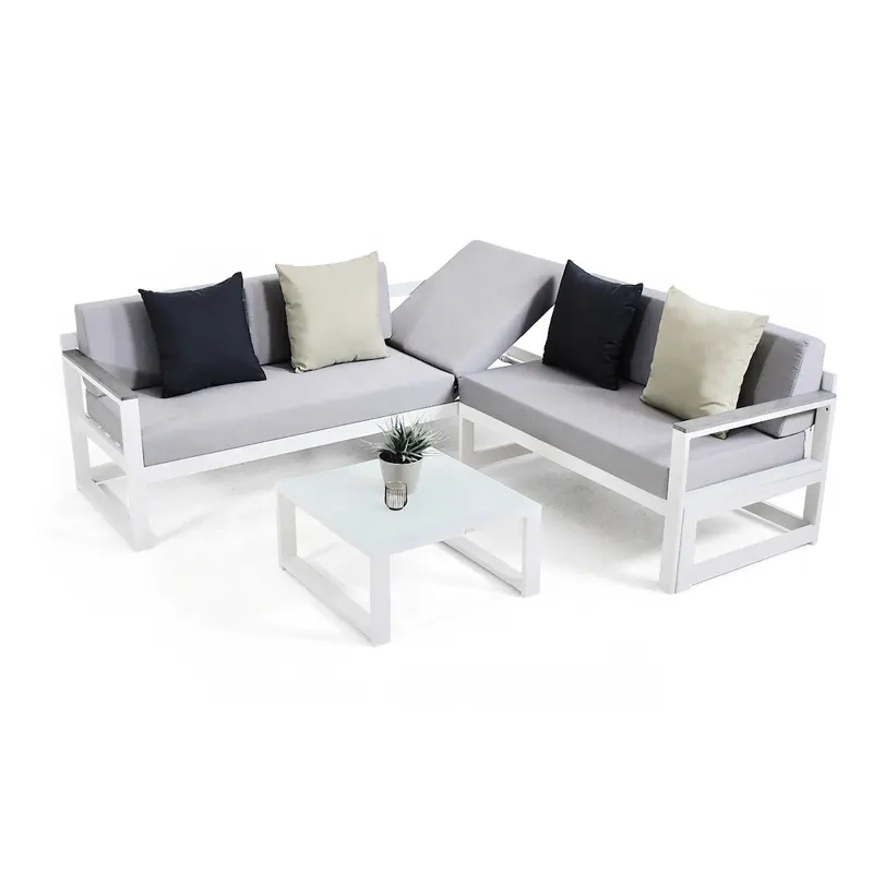 Fabrik preis Moderne Großhandel Möbel Set Garten Couch Alaun Rattan Patio Outdoor Sofa