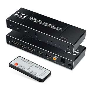 4K HDMI interruptor 4port 4 en 1 HDMI2.0b Switcher 4x1 Audio Extractor arco YUV4:2:0 - Product Image 6