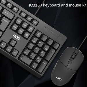 AOC KM 160 Business Office Black Wired <strong>Keyboard</strong> <strong>Mouse</strong> Set Modern Desktop <strong>Computer</strong> <strong>Keyboard</strong> Kit - Product Image 2