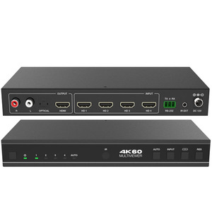Conmutador multivisor HDMI 4X1 de 18Gbps, interruptor de salida 4 en 1, pantalla multivisor cuádruple 4x1