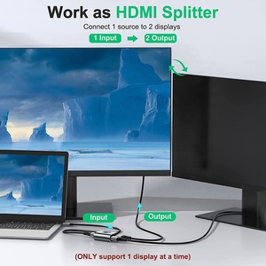 Interruptor bidireccional de 2 puertos, 2 en 1, 4K, HDMI 2,0, 4K60HzBi, bidireccional, 1 en 2
