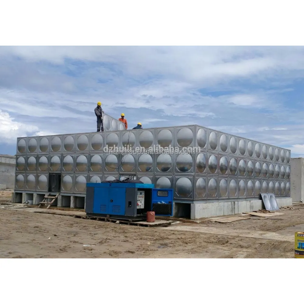 Vierkante Lassen Rvs Water Tank Voor Brandbestrijding Modulaire Sectionele Geperst Stalen Water Tank Voor Drinken