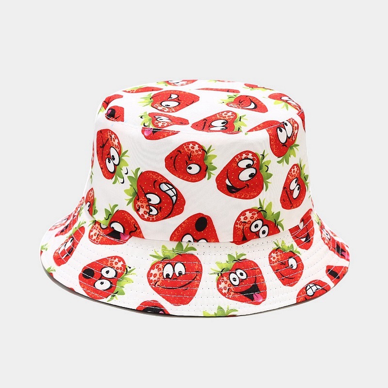 Strawberry Print (White)