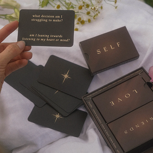 Custom Printing Thinking About Truth &quot;Self&quot;, &quot;Friends&quot; and &quot;Love&quot; Self Reflection Prompts Connection Cards - Product Image 1