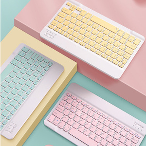 Venta caliente al por mayor nuevo colorido estudiante BT teclado inalámbrico y ratón combinado para Ipad Android Tablet teclado - Product Image 4