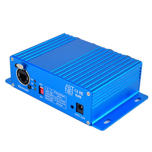 Controlador Artnet a DMX Controlador de iluminación Ethernet ArtNet DMX, interfaz profesional Artnet DMX para luces DMX, 4 puertos XLR - Product Image 2
