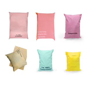 Sıcak mühür özelleştirmek çift taraflı yapışkan compostable posta poli posta biyobozunur mailer bitki posta çantası dönüş kullanımı - Product Image 1