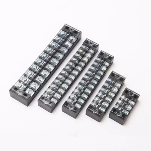 Bloque de terminales de tornillo de valla fija de doble fila TB1512 15A 600V Conector de cable Categoría de producto Bloques de terminales - Product Image 1