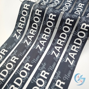Patrón de color personalizado Impreso Cintura elástica Banda Ropa interior Poliéster duradero Nylon Diseño de logotipo Accesorios textiles Correas - Product Image 3