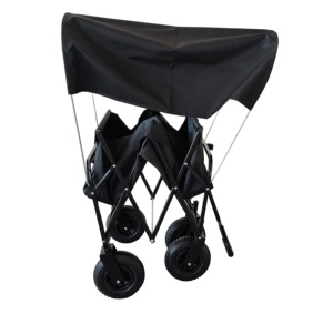 Multi-function 4 Wheel Portable Sports Double Decker Radio <strong>Red</strong> Flyer 3 in 1 <strong>Rolling</strong> Grocery <strong>Cart</strong> Folding Fold Wagon with Canopy - Product Image 4