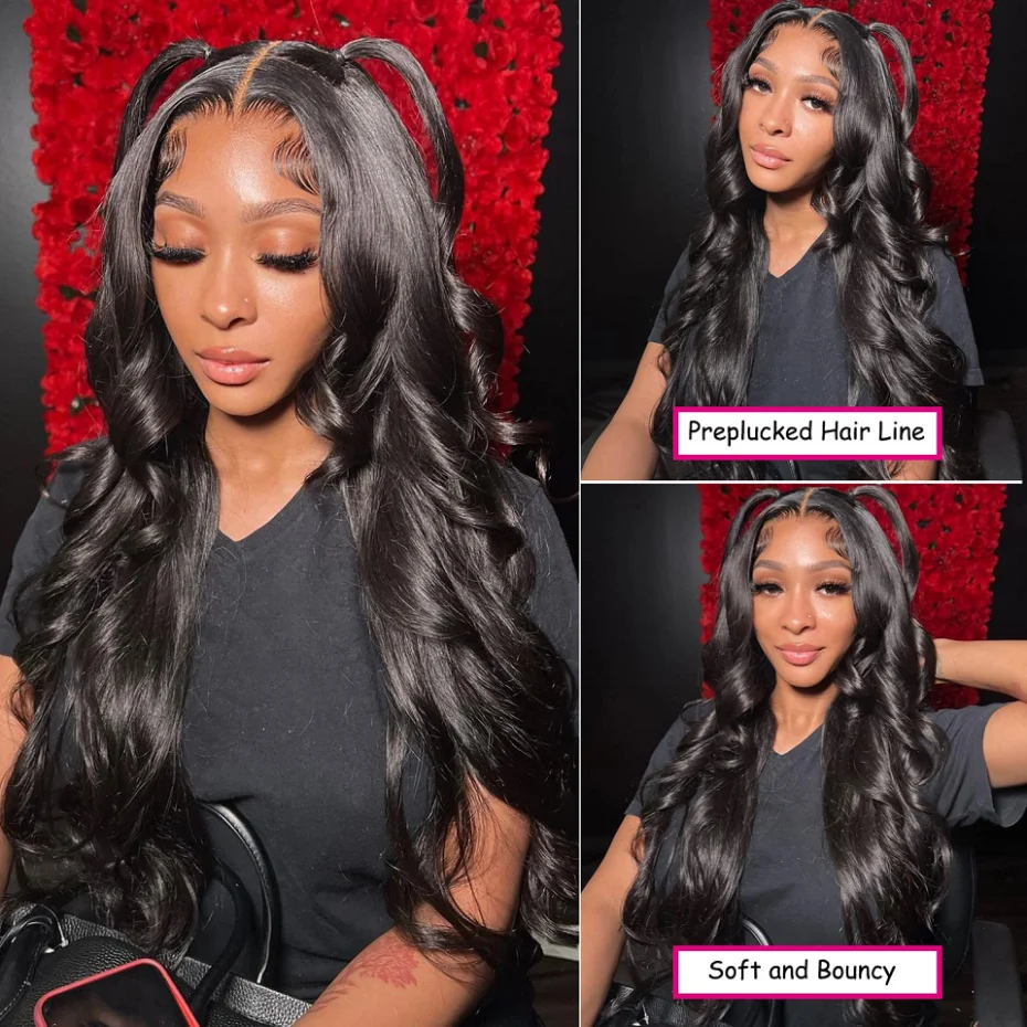 remy hair body wave wig-natural color