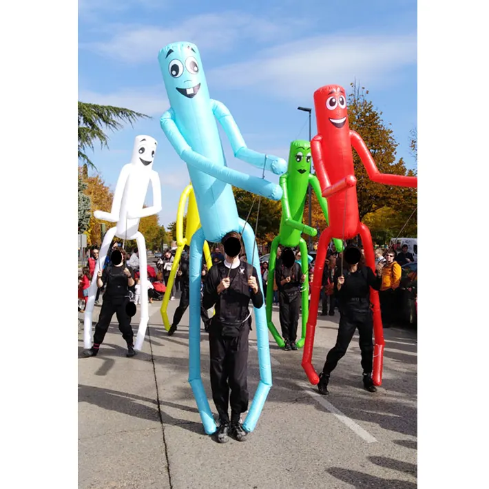 Lighting Colorful Inflatable Puppet Man Costume for Carnival Parade Festival