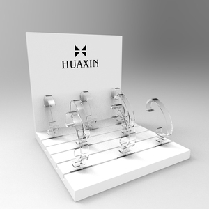 Acrylic đồng hồ bằng gỗ hiển thị đặt tủ gối Khay Đứng kệ lưu trữ c-đứng quảng cáo đồng hồ hiển thị - Product Image 6