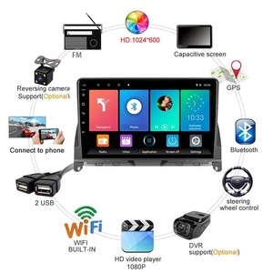 2 din车载多媒体播放器Android 10 Wifi导航GPS Autoradio For Mercedes Benz C Class 3 W204 2006 - 2011 - Product Image 3