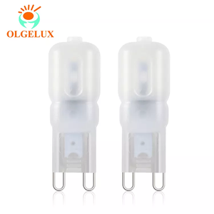 יצרן סיני <span class=keywords><strong>g9</strong></span> הוביל נורה frosted t4 נורה 2w250lumen 120v לבן רך אין פליקר 2700-6500k