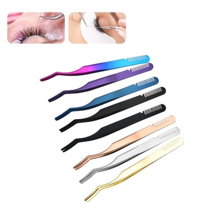 Lash <span class=keywords><strong>Applicator</strong></span> Công Cụ Tự Làm Giả Lông Mi <span class=keywords><strong>Applicator</strong></span> Công Cụ Thép Không Gỉ Cong Nhíp Lông Mi Cho Cụm Lash Dải Lông Mi - Product Image 3