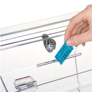 Özel şeffaf akrilik çekiliş bilet spinner davul lucite çekiliş bilet bağış kutusu piyango oyunları için - Product Image 1