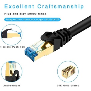 Cat 7สายต่ออินเทอร์เน็ตสายเคเบิล RJ45เครือข่ายคอมพิวเตอร์สายเคเบิลอีเทอร์เน็ต CAT 7 Cat7เราเตอร์1เมตร - Product Image 4