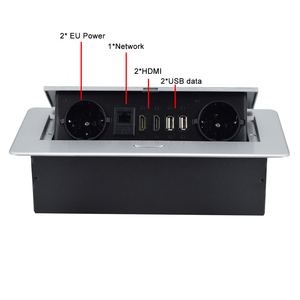 Eupower 2 Under Desk Power Board <strong>Socket</strong> <strong>with</strong> USB Charging &amp; <strong>Data</strong> IP44 Level 10A Rated Current Cable Management <strong>Socket</strong> Outlet - Product Image 5