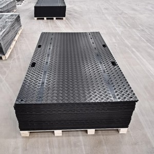 HDPE plastik su geçirmez kaymaz zemin koruma matı 18/20mm geçici yol parça kat Mat UV baskı için pürüzsüz işık - Product Image 1