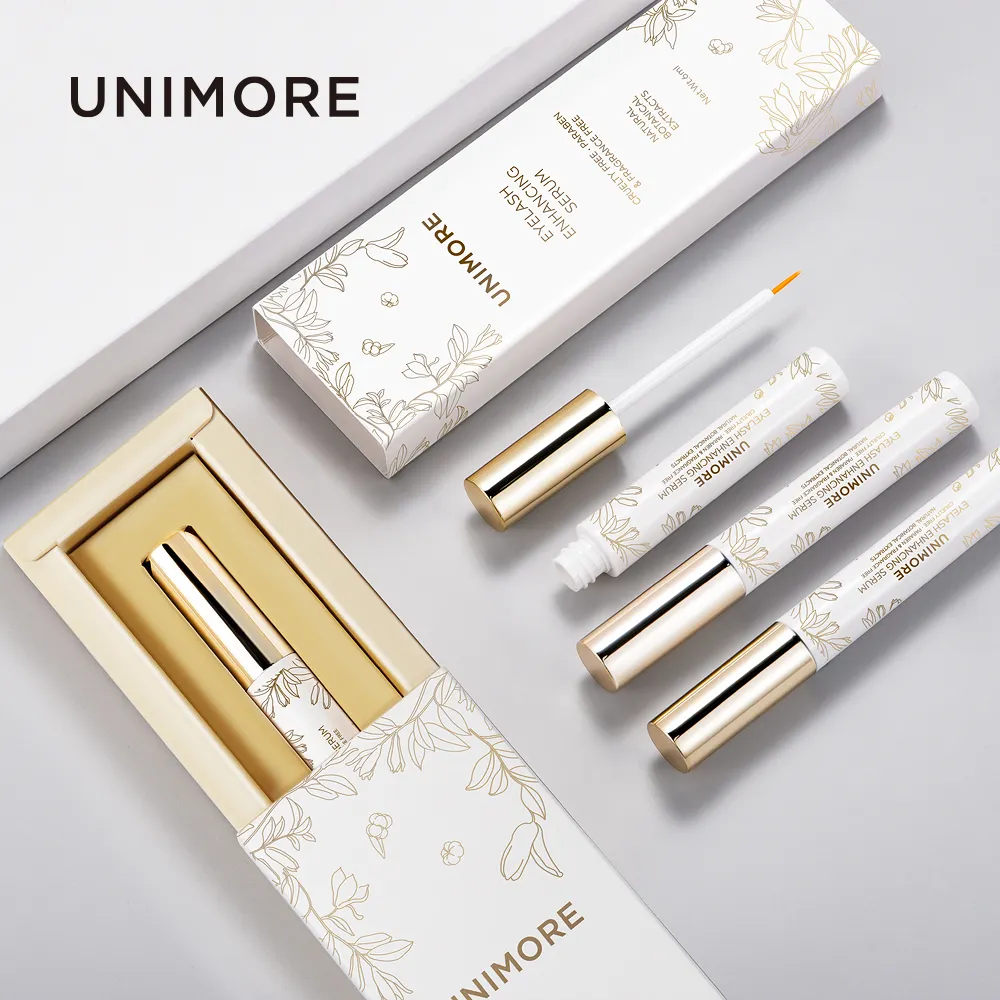 Unimore Volume Vegan Logo Eye Lash Groei Serum Bulk Buis Fles Verpakking Private Label Wimper Enhancer