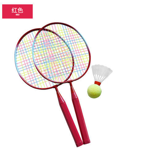 Children's racket, 43cm long, pink, includes 1 ball.